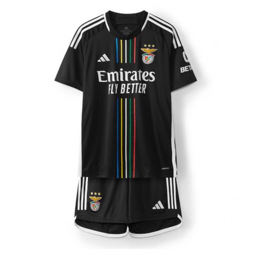 Benfica Bortedraktsett Barn 2023-24 Kortermet (+ Korte bukser) Benfica Bortedraktsett Barn 2023-24 Kortermet (+ Korte bukser)